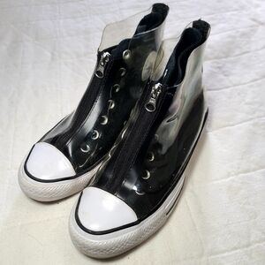 Converse Chuck Taylor All Star Shroud Translucent Size 6 M Black/White Zip HiTop